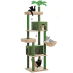 Arbre à Chat XXL 190 cm – Multiniveaux Stable avec Hamac & Niches – Multi-Chats