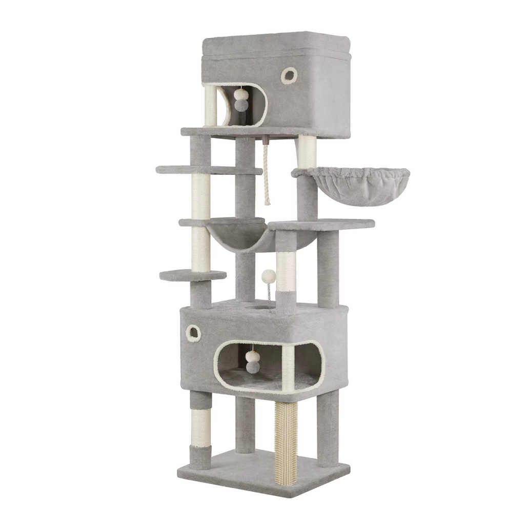 Arbre à Chat XXL 178 cm – 7 Niveaux Stable avec Niches & Griffoirs Sisal – Multi-Chats