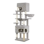 Arbre à Chat XXL 178 cm – 7 Niveaux Stable avec Niches & Griffoirs Sisal – Multi-Chats