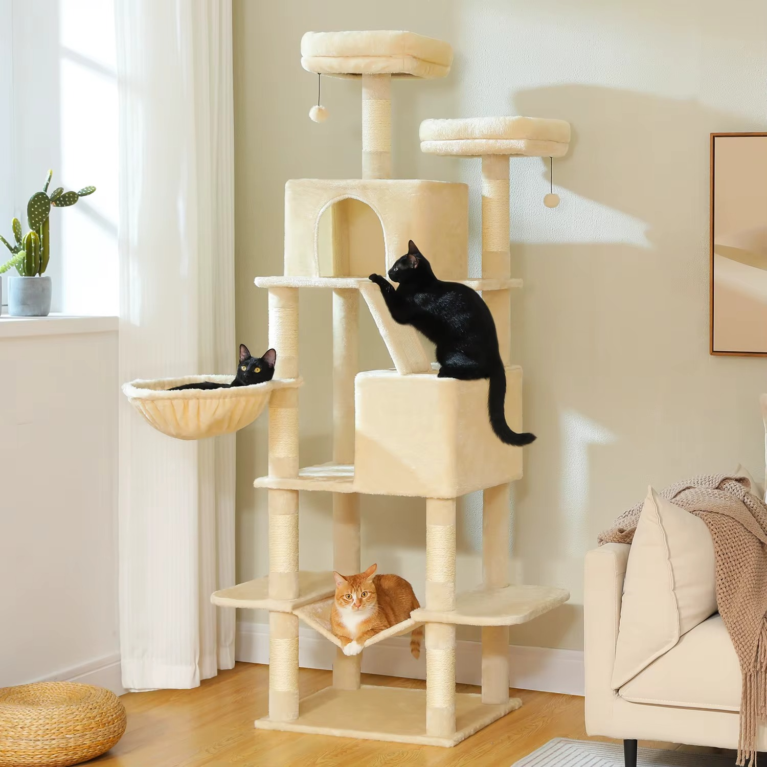 Arbre à Chat Stable Multiniveaux – Espace Jeu & Repos pour Chats d’Intérieur
