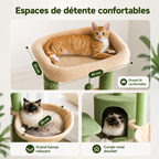 Arbre à Chat Cactus XXL 150 cm Stable – 5 Niveaux avec Hamac & Niche – Multi-Chats