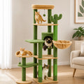 Arbre à Chat Cactus XXL 150 cm Stable – 5 Niveaux avec Hamac & Niche – Multi-Chats