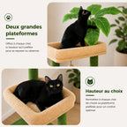 Arbre à Chat Solide et Stable 190 cm – XXL Multiniveaux avec Hamac, Niche, Perchoir et Griffoirs Sisal
