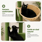 Arbre à Chat Solide et Stable 190 cm – XXL Multiniveaux avec Hamac, Niche, Perchoir et Griffoirs Sisal