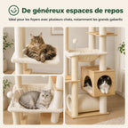 Arbre à Chat Sol Plafond – XXL, Stable et Multiniveaux