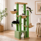 Arbre à Chat XXL pour Maine Coon 170 cm – Ultra Stable, Hamac XXL, 13 Griffoirs et Condos Spacieux