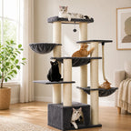 Arbre à Chat XXL pour Maine Coon 170 cm – Ultra Stable, Hamac XXL, 13 Griffoirs et Condos Spacieux