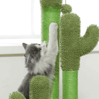 Griffoir Chat Cactus en Sisal – Poteau à Griffer Stable avec Jouet Suspendu