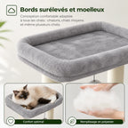 Petit Arbre à Chat Beige – Compact 3 Niveaux avec Niche, 2 Perchoirs, 4 Griffoirs Sisal et Jouet